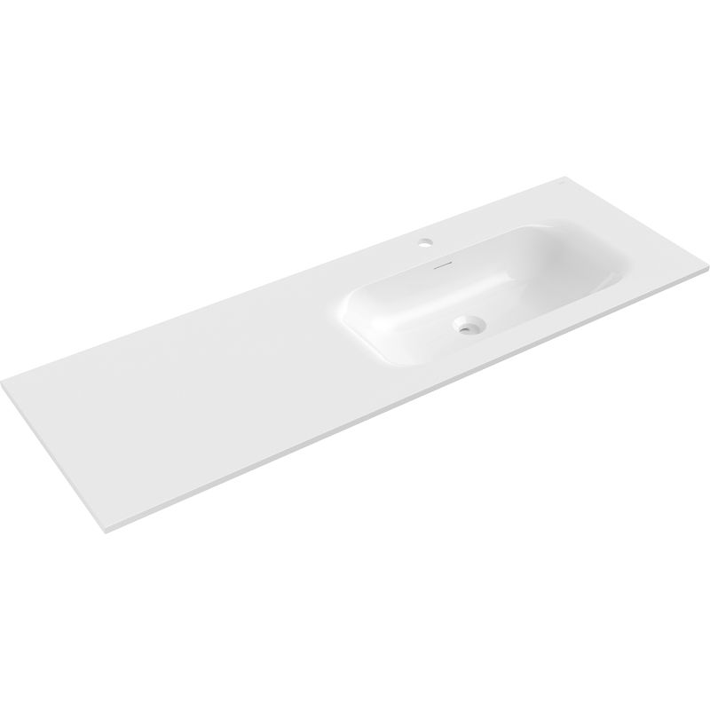 Mexen Vela inbouw wastafel rechts 141 x 46,5 cm, wit glans - 25231400P