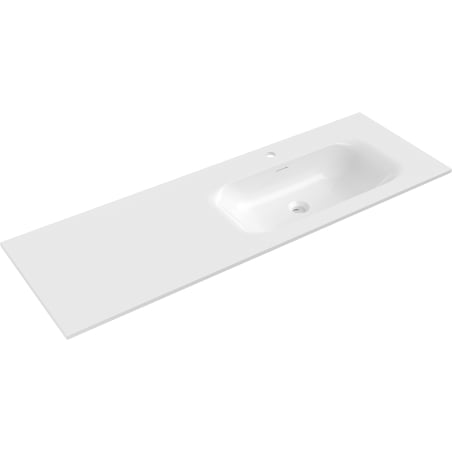 Mexen Vela lavabo encastré à droite 141 x 46,5 cm, blanc brillant - 25231400P