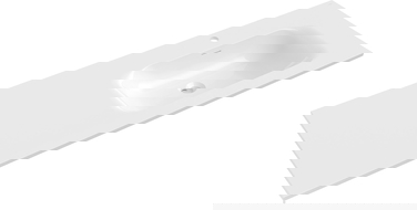 Mexen Vela lavandino incassato nel piano a destra 141 x 46,5 cm, bianco lucido - 25231400P