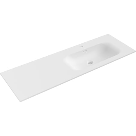Mexen Vela countertop inset sink right 141 x 46.5 cm, matte white - 25231401P