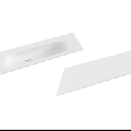 Mexen Vela lavabo encastré à droite 141 x 46,5 cm, blanc mat - 25231401P