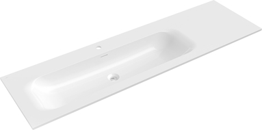 Mexen Vela inbouw wastafel links 161 x 46,5 cm, wit glans - 25231600L