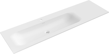 Mexen Vela lavatório embutido no tampo esquerdo 161 x 46,5 cm, branco mate - 25231601L