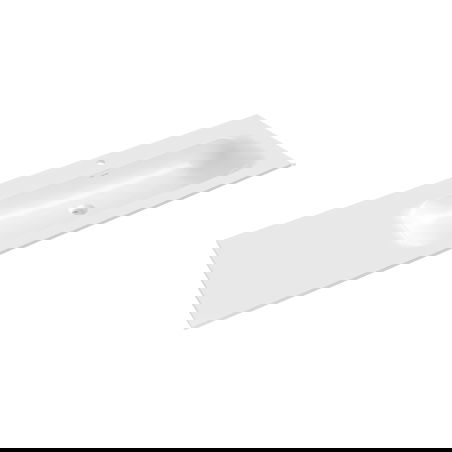 Mexen Vela lavatório embutido no tampo direito 161 x 46,5 cm, branco brilhante - 25231600P