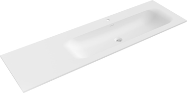 Mexen Vela lava-louça embutida no tampo direita 161 x 46,5 cm, branco mate - 25231601P