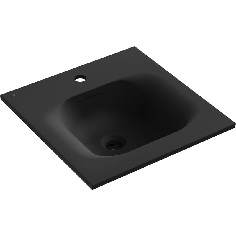 Mexen Vela lavabo encastré dans le comptoir 46 x 46,5 cm, noir mat - 25234571