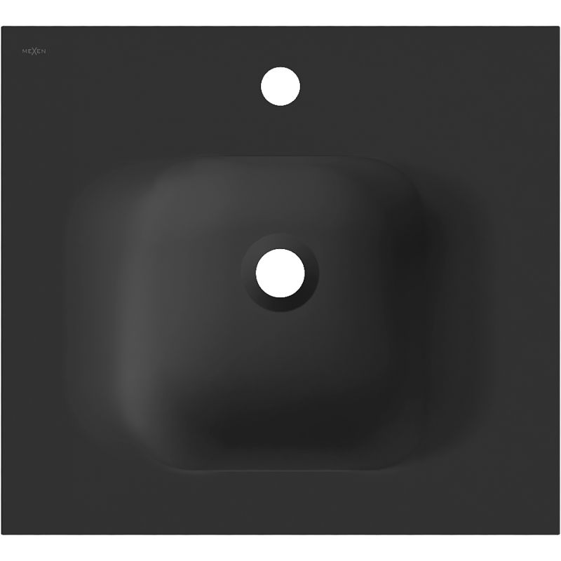 Mexen Vela Einbauwaschbecken 51 x 46,5 cm, schwarz matt - 25235071