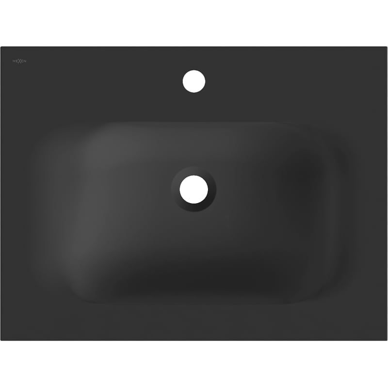 Mexen Vela lavabo empotrado en encimera 61 x 46,5 cm, negro mate - 25236071