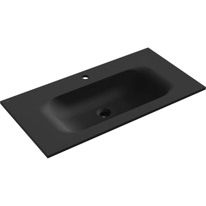 Mexen Vela wasbak ingebouwd in het blad 91 x 46,5 cm, zwart mat - 25239071