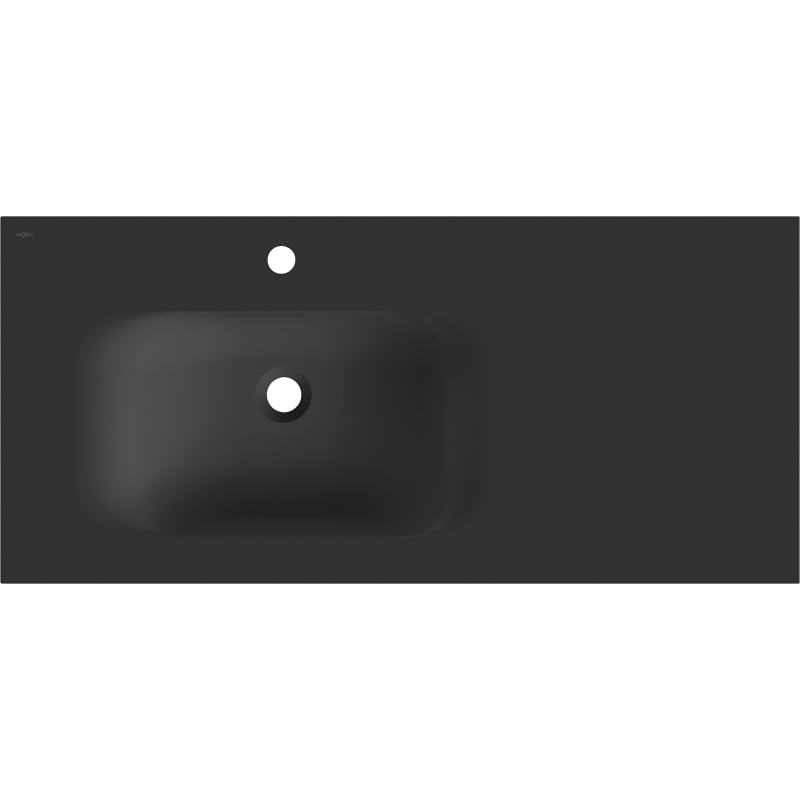 Mexen Vela lavatório embutido à esquerda 101 x 46,5 cm, preto mate - 25231071L