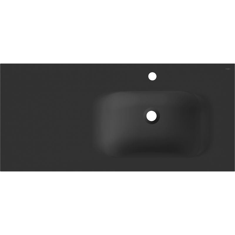 Mexen Vela Einbauwaschbecken rechts 101 x 46,5 cm, schwarz matt - 25231071P