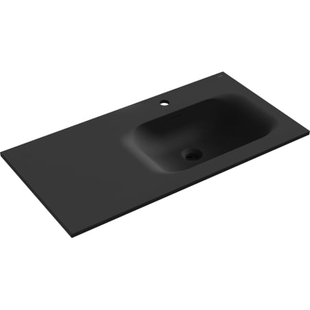 Mexen Vela recessed basin right 101 x 46.5 cm, matte black - 25231071P