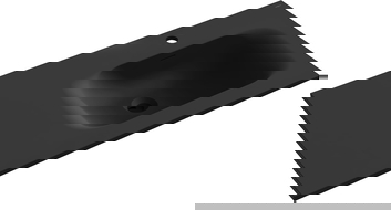 Mexen Vela lavatório embutido na bancada direito 101 x 46,5 cm, preto mate - 25231071P