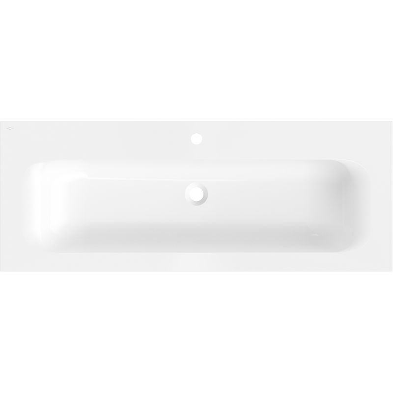 Mexen Vela lavabo da incasso 121 x 46,5 cm, bianco lucido - 25231200