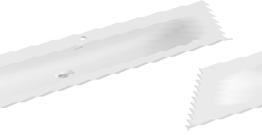 Mexen Vela lavatório embutido no tampo 121 x 46,5 cm, branco mate - 25231201