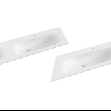 Mexen Vela lavatório de embutir no tampo duplo 121 x 46,5 cm, branco mate - 25231201D