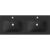 Mexen Vela double inset countertop sink 121 x 46.5 cm, matte black - 25231271D
