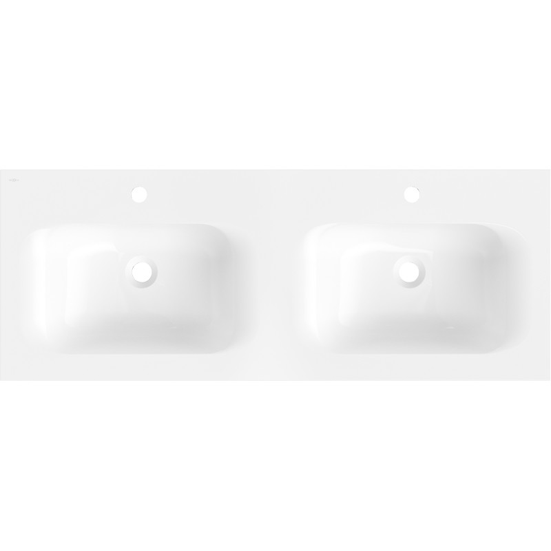 Mexen Vela ugradbena umivaonik dupli 121 x 46,5 cm, bijeli sjaj - 25231200D