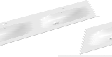 Mexen Vela työtasoon upotettava kaksinkertainen pesuallas 121 x 46,5 cm, valkoinen kiiltävä - 25231200D