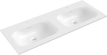 Mexen Vela ugradbena umivaonik dupli 121 x 46,5 cm, bijeli sjaj - 25231200D