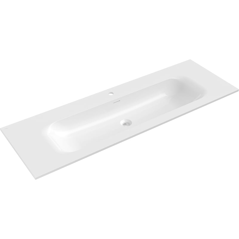 Mexen Vela inbyggd handfat i bänkskiva 141 x 46,5 cm, vit glans - 25231400