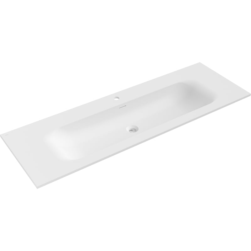 Mexen Vela lavabo empotrado en encimera 141 x 46,5 cm, blanco mate - 25231401