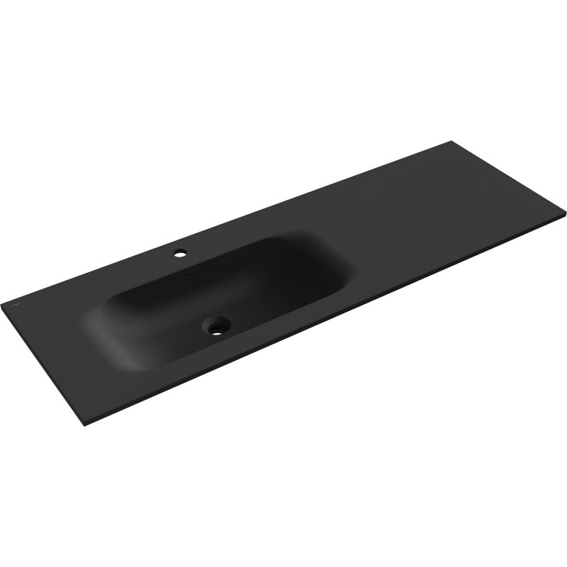 Mexen Vela Einbauwaschbecken links 141 x 46,5 cm, schwarz matt - 25231471L