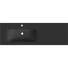 Mexen Vela lavabo encastré à gauche 141 x 46,5 cm, noir mat - 25231471L