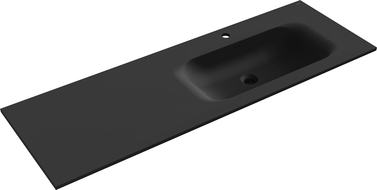 Mexen Vela Einbauwaschbecken rechts 141 x 46,5 cm, schwarz matt - 25231471P