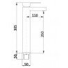 Mexen Cube grifo de lavabo alto, cromado - 72910-00
