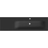 Mexen Vela lavabo encastré à droite 161 x 46,5 cm, noir mat - 25231671P
