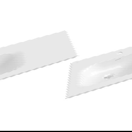 Mexen Vela handfat infällt i bänkskiva vänster 91 x 46,5 cm, vit glans - 25239000L