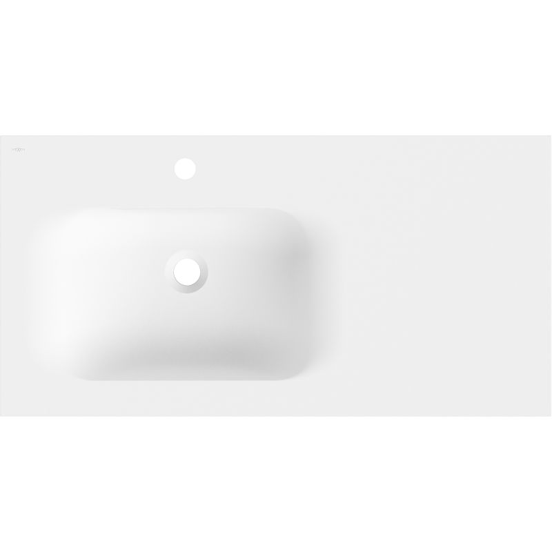 Mexen Vela countertop washbasin left 91 x 46.5 cm, matte white - 25239001L