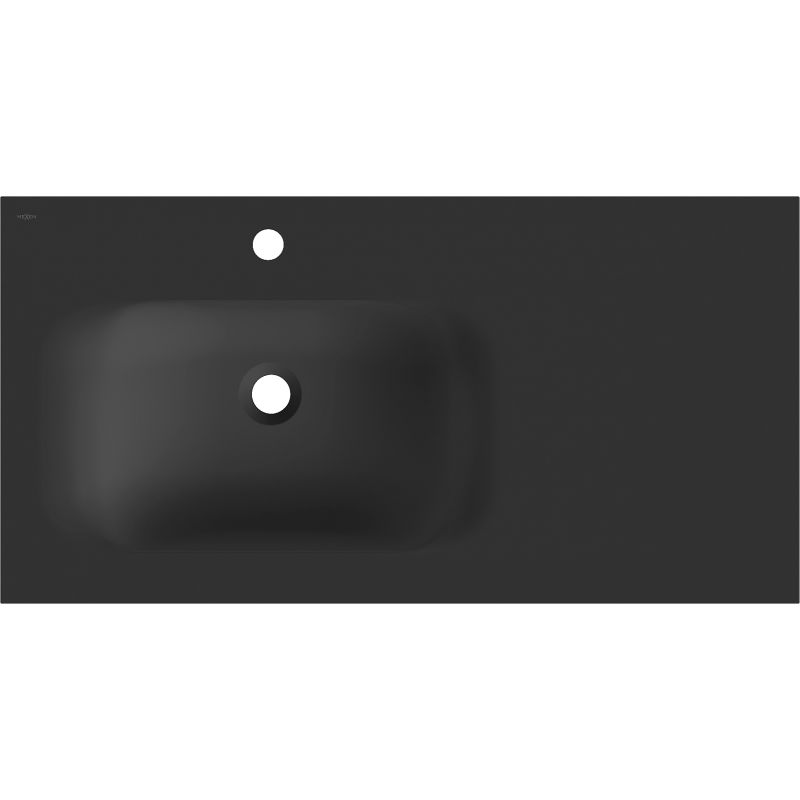 Mexen Vela countertop washbasin left 91 x 46.5 cm, black matt - 25239071L