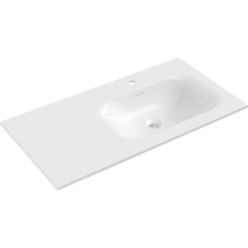 Mexen Vela tööpinda süvistatav valamu parem 91 x 46,5 cm, valge läikiv - 25239000P