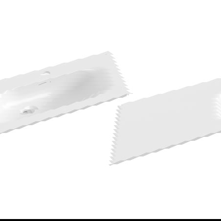 Mexen Vela upotettava pesuallas oikea, 91 x 46,5 cm, kiiltävän valkoinen - 25239000P