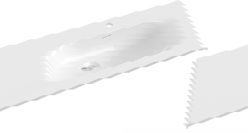 Mexen Vela lavabo encastré à droite 91 x 46,5 cm, blanc brillant - 25239000P