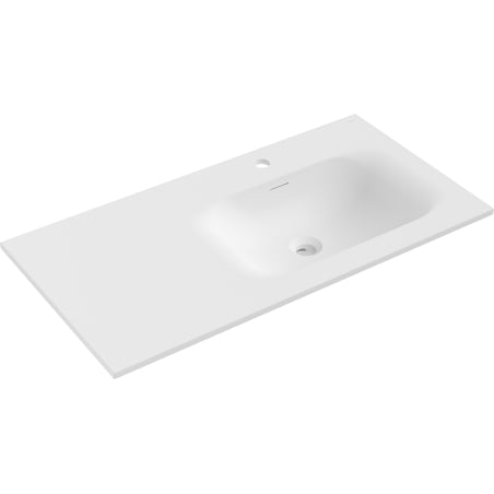 Mexen Vela lavabo encastré droite 91 x 46,5 cm, blanc mat - 25239001P