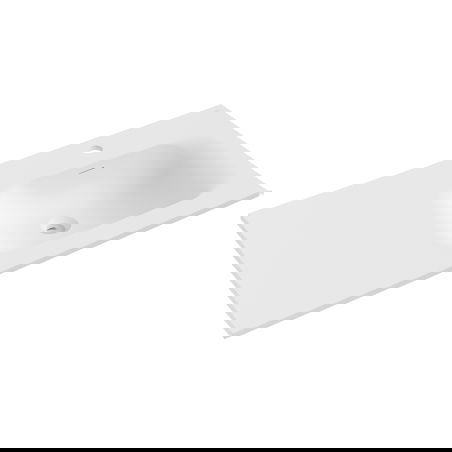 Mexen Vela lavatório embutido à direita 91 x 46,5 cm, branco mate - 25239001P