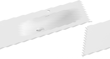 Mexen Vela lavatório embutido à direita 91 x 46,5 cm, branco mate - 25239001P