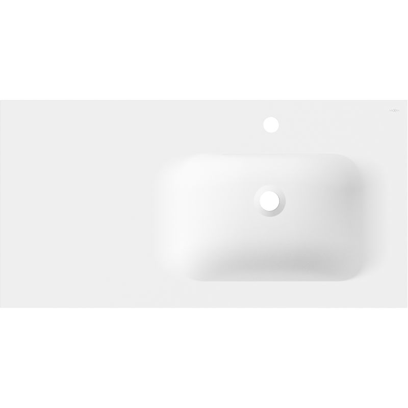 Mexen Vela lavatório embutido à direita 91 x 46,5 cm, branco mate - 25239001P