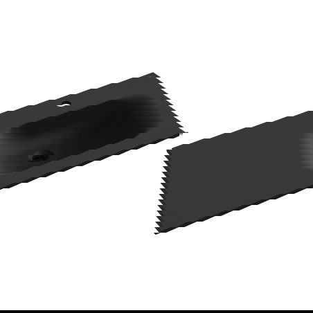 Mexen Vela lavatório embutido no tampo direito 91 x 46,5 cm, preto mate - 25239071P