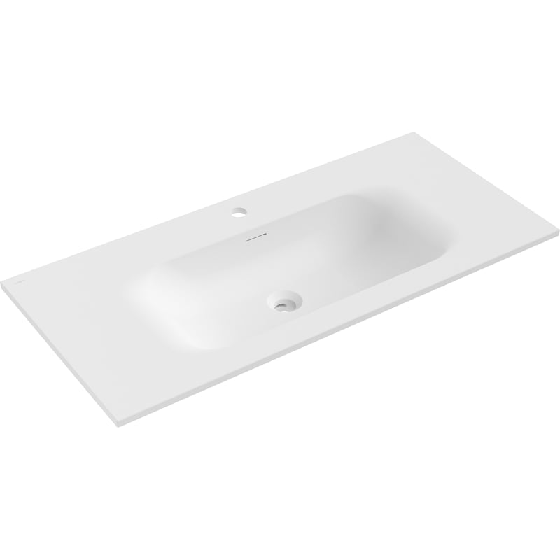 Mexen Vela lavabo empotrado en encimera 101 x 46,5 cm, blanco mate - 25231001