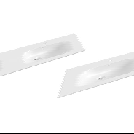 Mexen Vela duebelt ënnergeet Ëmwäib wéi um Dësch 141 x 46,5 cm, wäiss Glanz - 25231400D