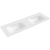 Mexen Vela lavabo à poser double 141 x 46,5 cm, blanc brillant - 25231400D