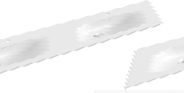 Mexen Vela duebelt ënnergeet Ëmwäib wéi um Dësch 141 x 46,5 cm, wäiss Glanz - 25231400D