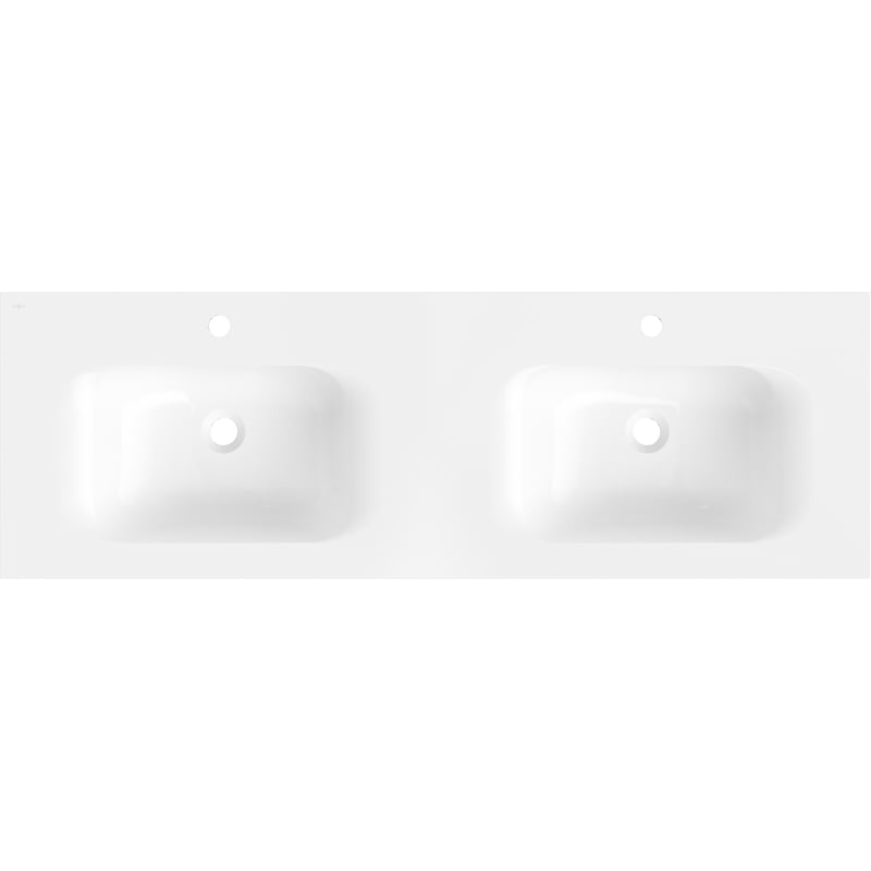 Mexen Vela dubbel underlimmad diskho 141 x 46,5 cm, vit glans - 25231400D