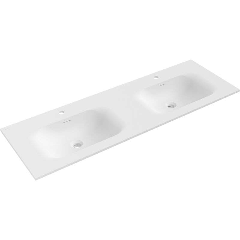 Mexen Vela Einbauwaschbecken doppelt 141 x 46,5 cm, weiß matt - 25231401D