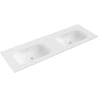 Mexen Vela lavabo encastré double 141 x 46,5 cm, blanc mat - 25231401D