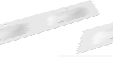 Mexen Vela lavatório de encastrar em bancada duplo 141 x 46,5 cm, branco mate - 25231401D